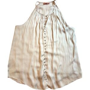 Philosophy Republic Clothing Sleeveless Button Front Blouse size Large